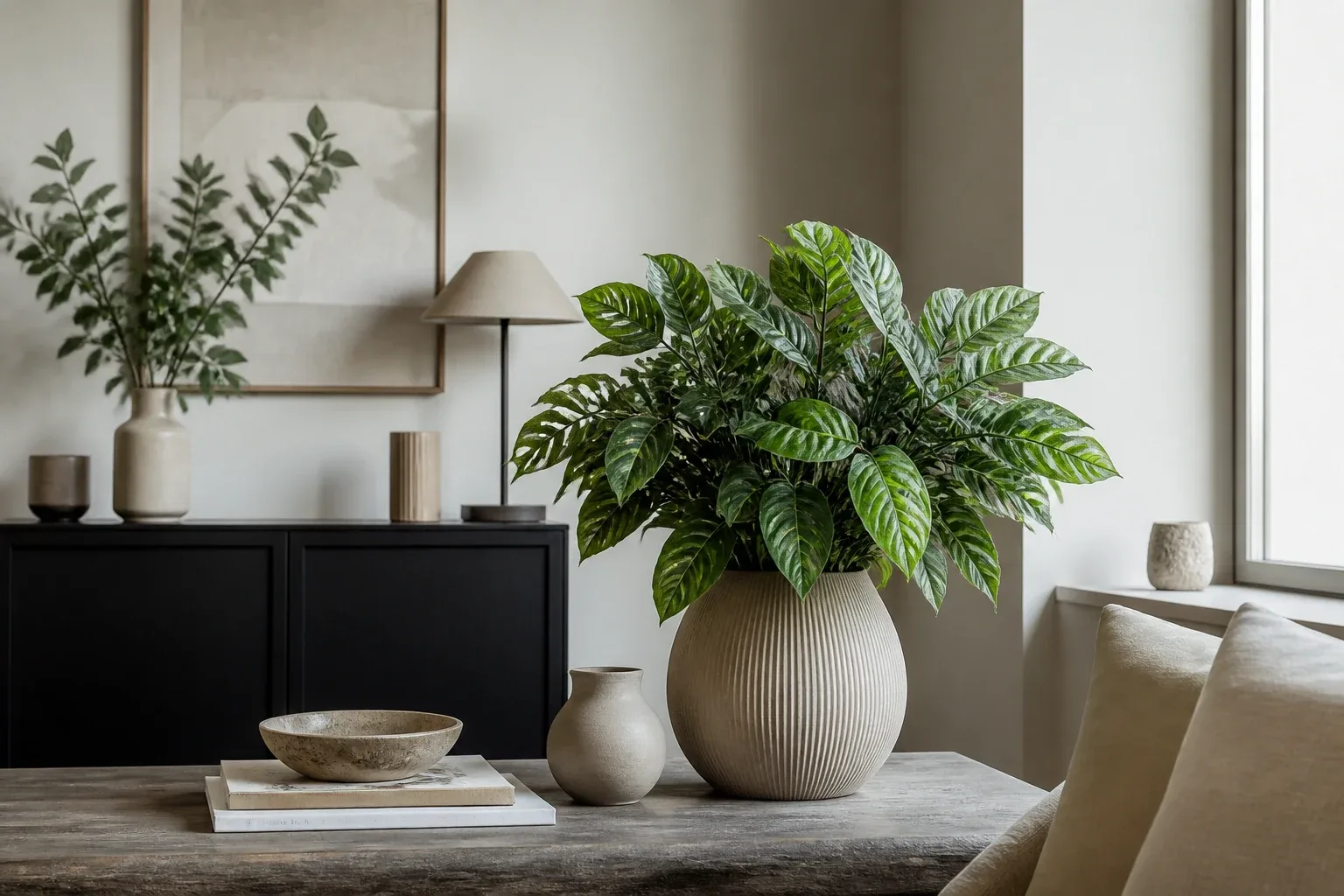 Quelles plantes artificielles choisir pour un intérieur peu lumineux : conseils déco et critères de choix